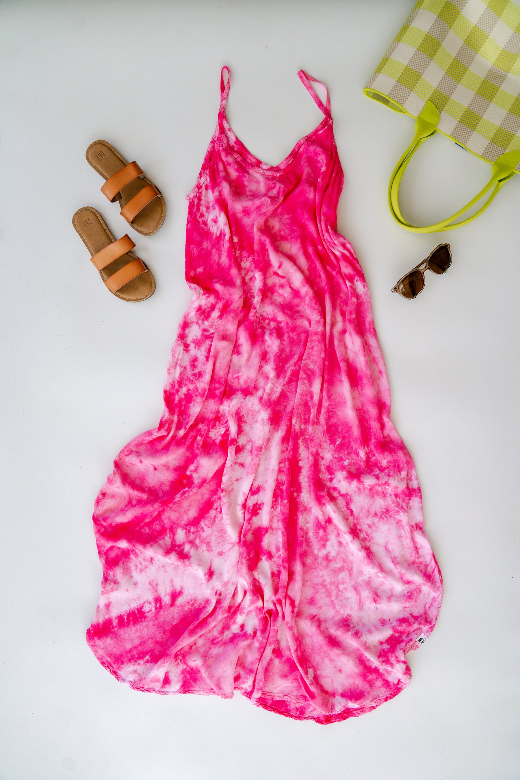 pink tie dye maxi dress Tie-Dye Women's Coastal Swing Dress – PigMintShop Medium