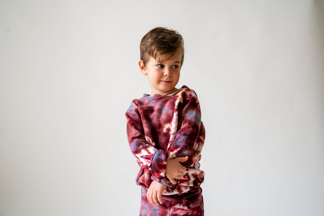 Kid's Tie-Dye 100% Cotton Crew Neck Sweatshirts