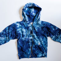 Kids 100% Cotton Tie-Dye Full-Zip Hoodie