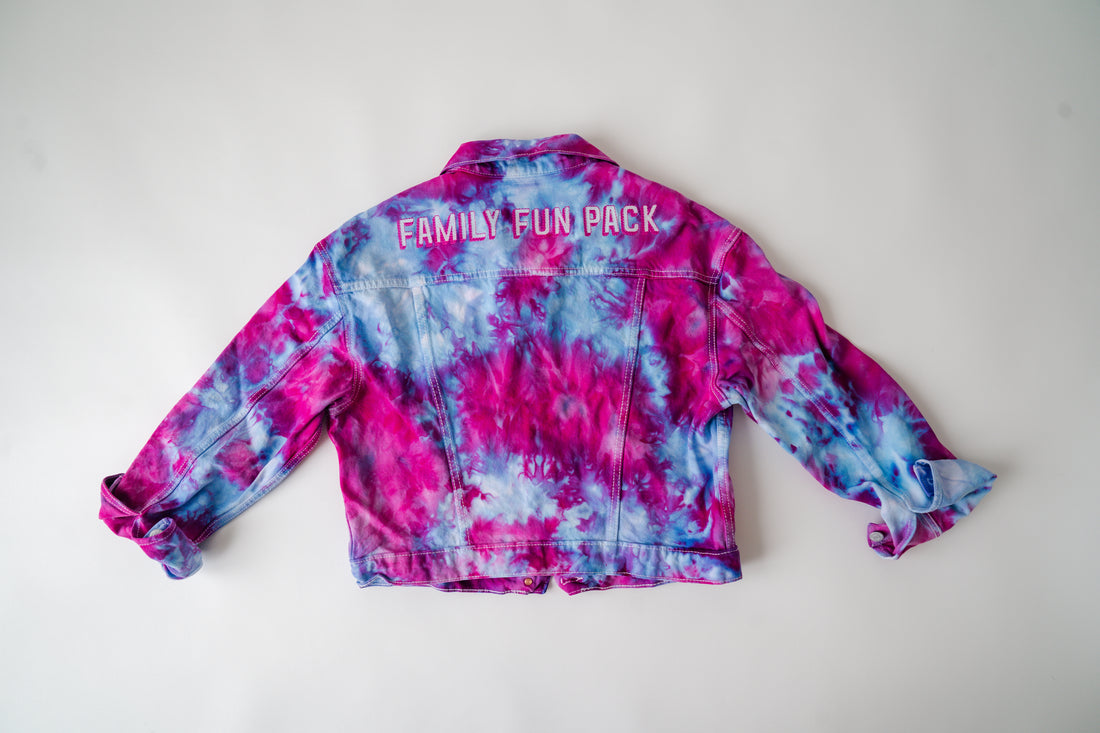 Women's Cropped Tie-Dye Denim Jacket