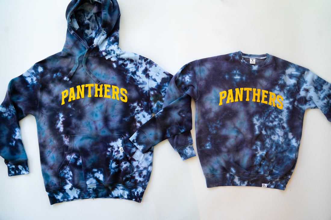 ADULT Downers Grove PANTHERS Tie Dye Sweatshirts and T-shirts