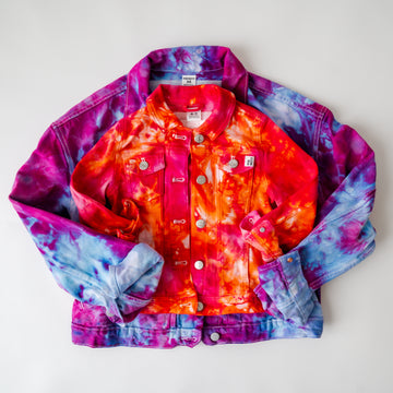 READY TO SHIP Kids Tie-Dye Denim Jacket