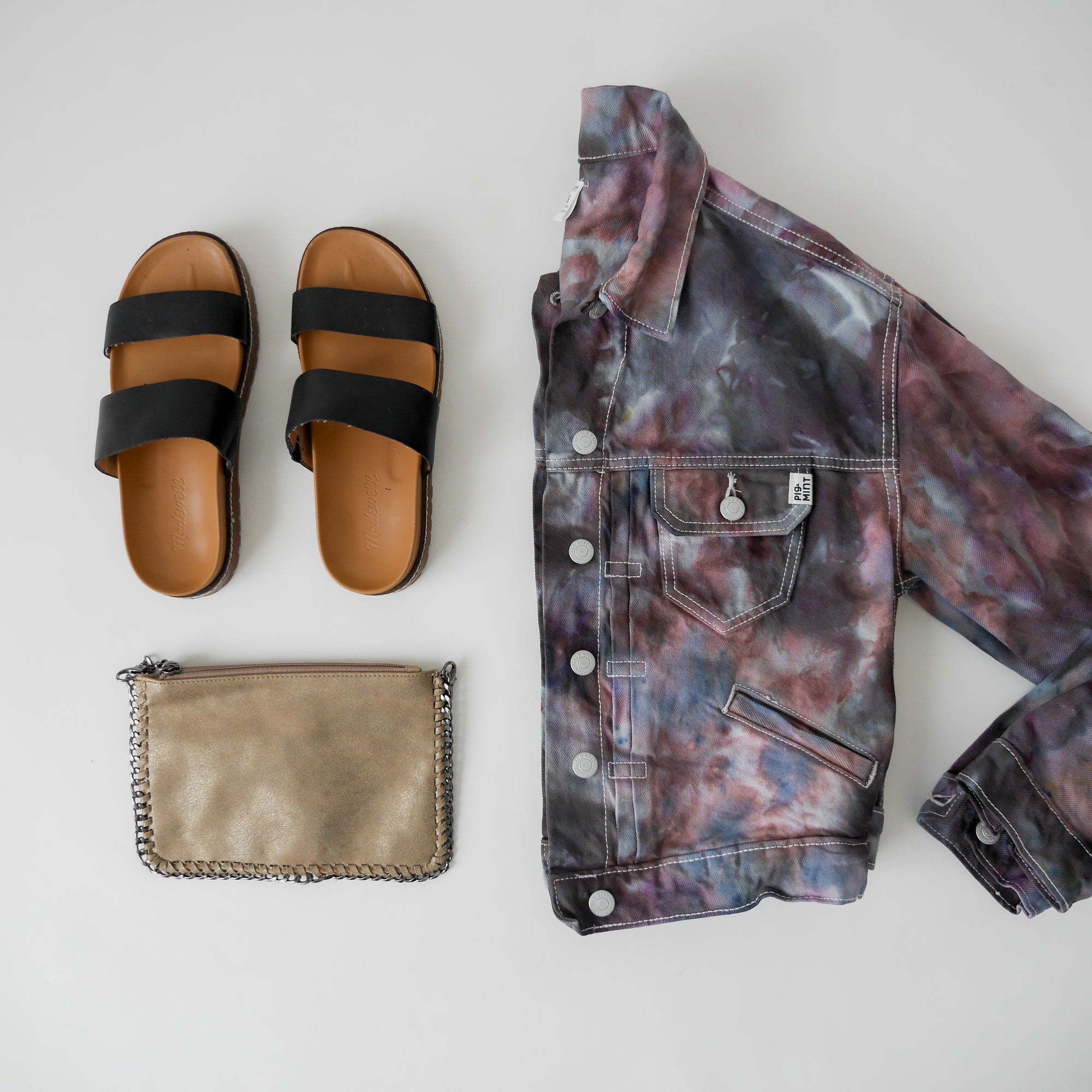 Women's Cropped Tie-Dye Denim Jacket