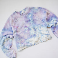 Tie Dye Adult Cropped Raglan Sweatshirt