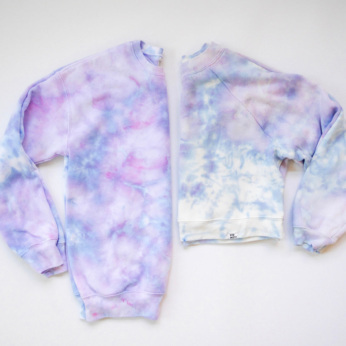 READY TO SHIP Tie Dye Adult Cropped Raglan Sweatshirt