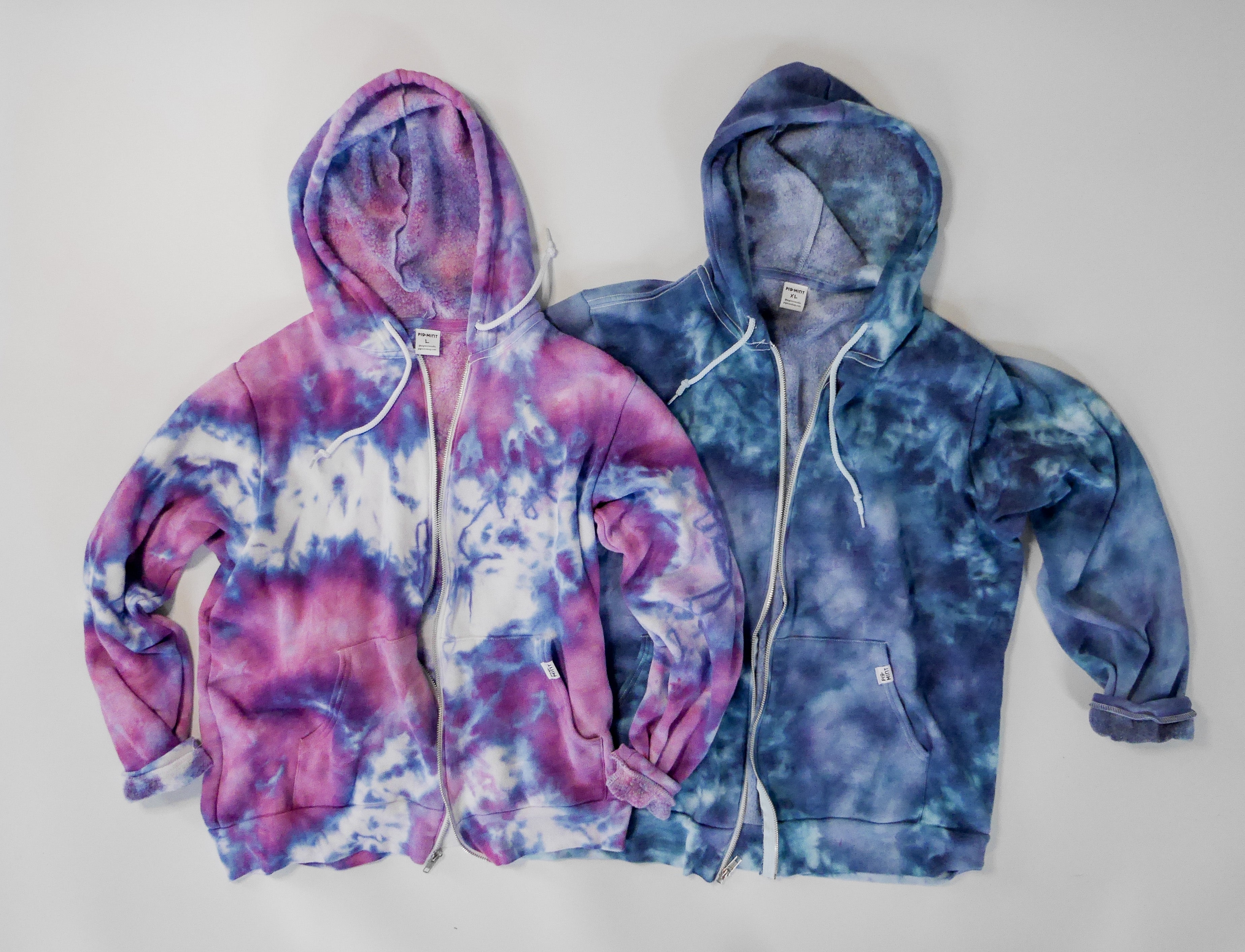Adult Tie-Dye Zip-Up Hoodie Sweatshirt – PigMintShop