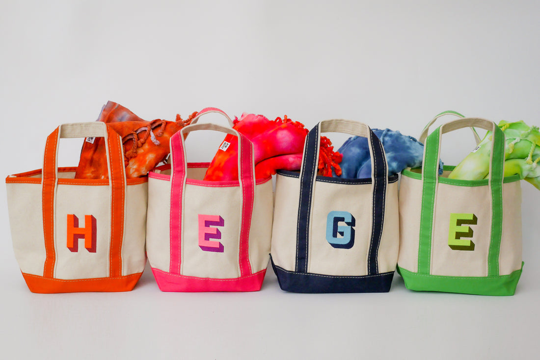 Embroidered Tote Bag and Matching PigMint Towel Set - PigMintShop
