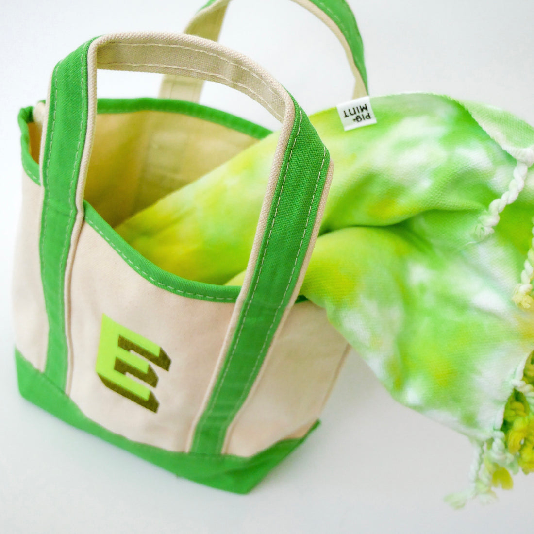 Embroidered Tote Bag and Matching PigMint Towel Set - PigMintShop